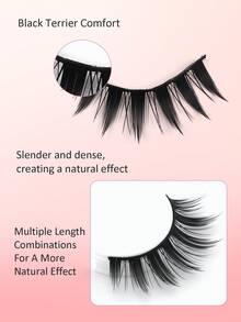 5 Pairs Of Extra-Large Devilish Manga False Eyelashes, A Cute Beginner's Eyelash Set, Super Photogenic False Eyelashes For Manga/Cosplay Eyes, Striped Eyelashes, Eyelashes, False Eyelashes - View 4