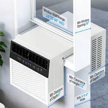 12000 BTU Window Air Conditioner, U-Shaped Window Air Conditioner, Window Unit For Room Cools Up To 550 Sq.Ft, Easy Installation With Included Tools, Remote Control, Quiet Operation - US B Type Plug(110-127V) - View 5
