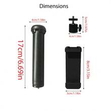 可攜式三腳架支架，可伸縮自拍棒附球形雲台與手機夾，適用於錄影、攝影與直播 - 34cm/13.39inch - 查看 8