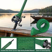 SHINDEL 4pcs/Set Fishing Rod Cover Spinning Rod Sleeve Cover Fishing Pole Sock Pole Glove Casting Ice Net Tube Cover Fishing Rod Protective - Multicolor - View 3