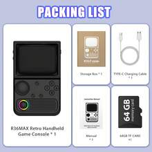 Konsol Game Genggam Retro AISLPC R36T Baru, Sistem Emuelec 3,5 Inci, 64G 18000+ Game, Mendukung Multiplayer Online Wifi 2 Pemain - View 11