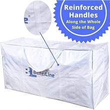 Bolsa de Almacenamiento Extra Grande - Bolsa Resistente 45x22x16 Pulgadas 114x56x41 cm de Gran Capacidad con Capacidad Máxima de Carga de 45 kg - Tela Tejida de Polipropileno Resistente a Desgarros - Juego de 2 unidades  extragrande - Ver 5