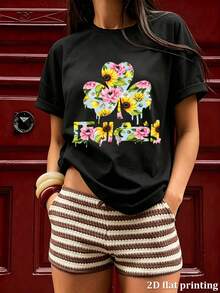 Women T-Shirts - 黑色 - 查看 5