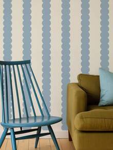 ihomeli Pink/Blue/Orange Wavy Stripe Self-Adhesive Wallpaper Modern Room Geometric Pattern Decorative Removable Easy-Tear Peel And Stick Wallpaper - Multicolor - View 7