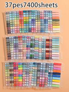 20入(4000張)/15入(3000張)/6入(1200張)/4入(800張)/1包 螢光莫蘭迪色索引標籤，透明防水便利貼 200張/包，辦公閱讀備忘貼紙，可黏貼防水文具用品 - 彩色 - 查看 8