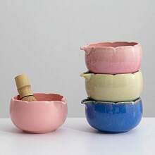 1pc/7pcs Japanese Kiln-Fired Matcha Tea Set, Other Tea Utensils, Complete Matcha Tool Set, Full Matcha Kit, Matcha Whisk Set, Matcha Tools, Matcha, Matcha Tray, Matcha Tools, Cup, Matcha Related Products, Including Matcha Bowl, Matcha Whisk, Matcha Cup, Matcha Whisk, Matcha Spoon, Tea Bowl Set, Matcha Brewing Tools, Dessert And Beverage Making Tools - Multicolor - View 8