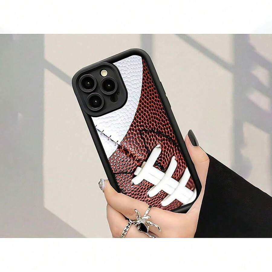 Funda para Teléfono: Bambú de Alta Calidad con Textura Realista de Fútbol Americano, Compatible con iPhone 17, 16e, 16, 15, 14, 13, 12, 11, Mini, Pro, Max, Air, X, XR, XS Max, 8 - Multicolor - Ver 1