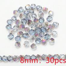 30顆 8mm 玻璃扭曲珠 DIY 手鍊項鍊串珠手工手機鍊鑰匙圈包包吊飾 多種配件材料 - 8mm扭珠 - 查看 32