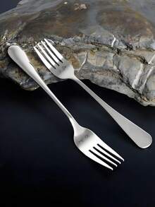 Custom Engraved Kids Forks, Personalized Stainless Steel Utensils For Boys Girls - Multicolor - View 2