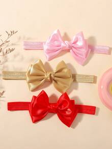 bilicaca 3pcs/Set Satin Bow Baby Headbands, High Elasticity Soft Children's Hair Accessories, Cute Versatile Kids Decorative Hairbands, Suitable For Daily Use - Multicolor - View 10