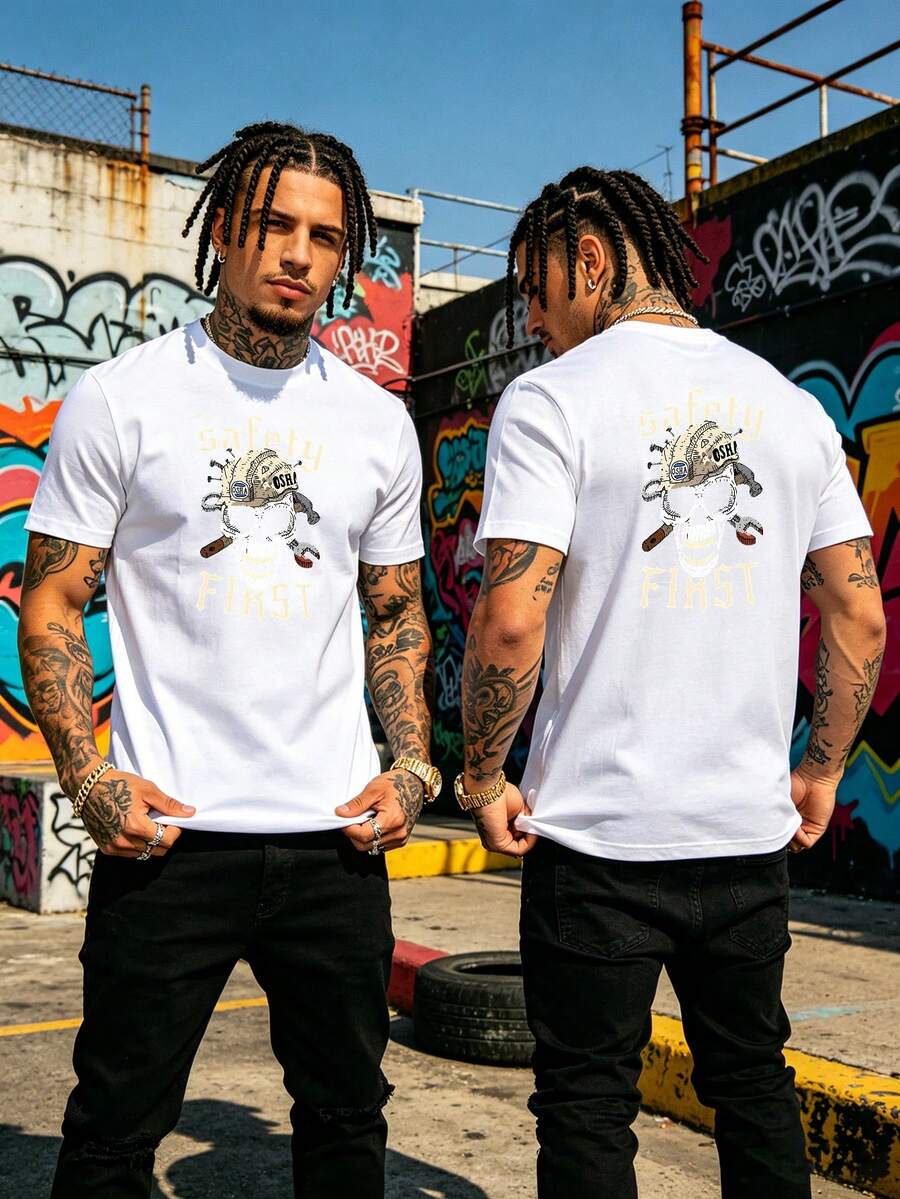 Maglietta unisex leggera in 104% cotone per brevi viaggi e uscite casual - Bianco - Visualizzare 1
