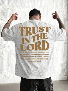 Zrgoth Herren Lässig Vielseitig Minimalistisch Gothic Streetwear SLOGAN Grafik Kurzarm T-Shirt - Weiss - Übersicht 2