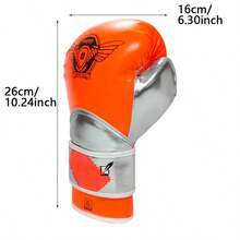 Orange Boxing Gloves Martial Arts Training Equipment - Orange - View 4