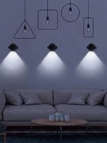1pc Shark Decorative Wall Light, Black Warm Light/White Light, Motion Sensor Night Light, Wireless LED Light, Bedside Lamp, Suitable For Bedroom, Porch, Balcony, Hallway, Bedside, Bathroom, Kitchen, Room Decoration, Room Decoration, Travel, Bedroom Night Light, Home Decor, Gaming Light, Gift, Bedroom Lamp, Bedroom Lighting, Display Cabinet Quick Sensor Lighting - Stingray Motion Sensor Light - View 5