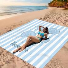 1pc Starfish Shell Patterned Beach Mat, Extra-Large Beach Mat, Lightweight And Durable. Ideal For Travel, Camping, And Picnics. Extra-Large Size For Adults. Highly Suitable For Beaches And Outdoor Adventures - Multicolor - View 8