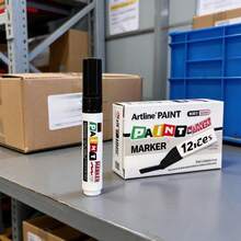 Unisex Waterproof Quick-Drying Paint Marker With 8mm Thick Tip, Industrial Style For Car, Home And DIY - 黑色 - 查看 2