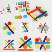 Logical Thinking Creative Puzzle And Character Puzzle Wooden Educational Toy, Children's Hands-On Assembly Set, Wooden Color Recognition, Parent-Child Interactive Game, 3+ Years Old Boys & Girls Tabletop Game, Develops Hand-Eye Coordination, Focus, Patience, Resilience, Perseverance, Calmness, Intelligence, Thinking Ability, And Imagination - Multicolor - View 5