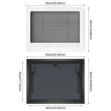 Black & White Aluminum Alloy RV Push Out Window, 65° Opening 4mm Black Tempered Glass With Insect Screen Inner Lock Handle Fit 30-80mm Wall For Camper Trailer Pickup Conversion Van 65*50cm - A - View 2