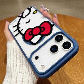 Miniso 1pcs Sanrio Hello Kitty Cute Winking Half Face With Oversized Red Bow Design Phone Case Transparent Magnetic Shockproof Case Suitable For Iphone 17 Pro Max/17 Pro/17 Air/17/16/15/14/13/12/11/X/XS Pro/Pro Max Series Iphone 17 Pro Max Case Iphone 17 Pro Case Iphone 17 Case Stocking Stuffers The Girlfriend