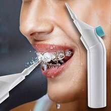 SOKANY Portable Manual High-Pressure Water Flosser, Made Of ABS Material, High-Pressure Pulse Technology, Button Design, Detachable Nozzle, Perfect For Teeth Cleaning And Oral Care, No Electricity Required, Suitable For Home And Travel - White - View 5