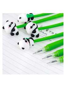 8PCS Cute Panda Silicone Ballpoint Pens, Neutral Pens, Creative Student Learning Stationery, Shaking Signature Water Pens, Fine Tip Lightweight Smooth Writing - A - View 4