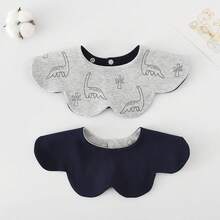 Cotton Towel For Newborn Babies, Country Floral Style Triangular Bandana For Boys And Girls, Baby Bib Accessory. - A7 - 查看 3