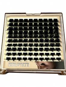 200D Extra Long Spiky Cluster Lower Eyelashes 6-18mm 260pcs/Set, Fluffy Individual False Eyelashes, DIY Eyelash Extension, Cartoon Style, Mink Fur Material, Suitable For Various Makeup Looks - D - 查看 3