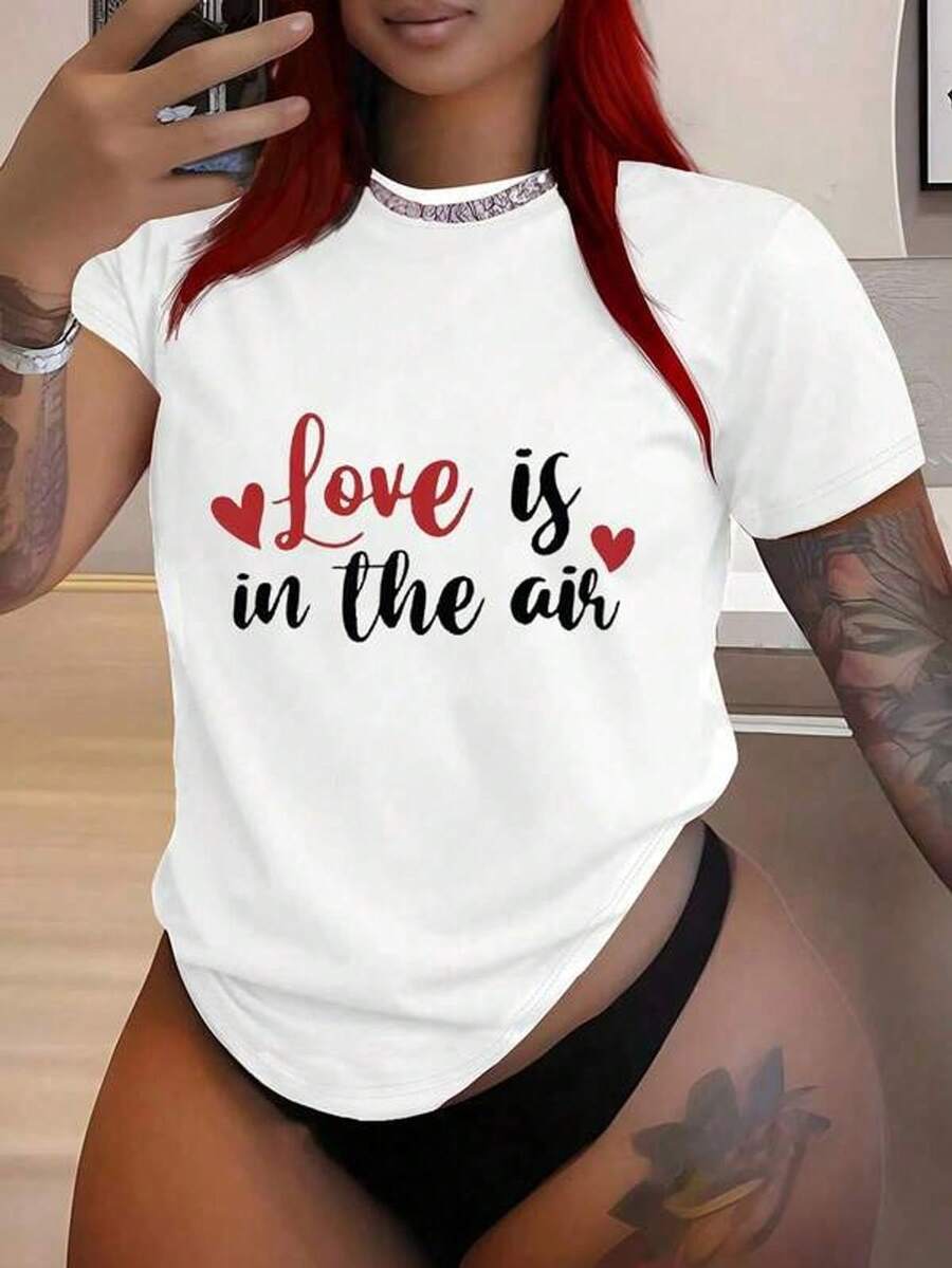 Women's Round Neck T-Shirt - White - View 1