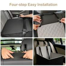 Washable Detachable Pet Car Seat With Storage Pocket For Dogs Up To 35lbs - Black-gray - View 7