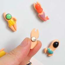 6/11pcs Mini Swimming Pattern Resin Fridge Magnets, Cute Home Decor Small Refrigerator Stickers - Multicolor - View 7