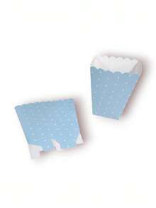 Creative Mariu Cajitas Mesa De Dulces, Candy Bar, Palomera (10 Piezas) - azul lunares - Ver 4