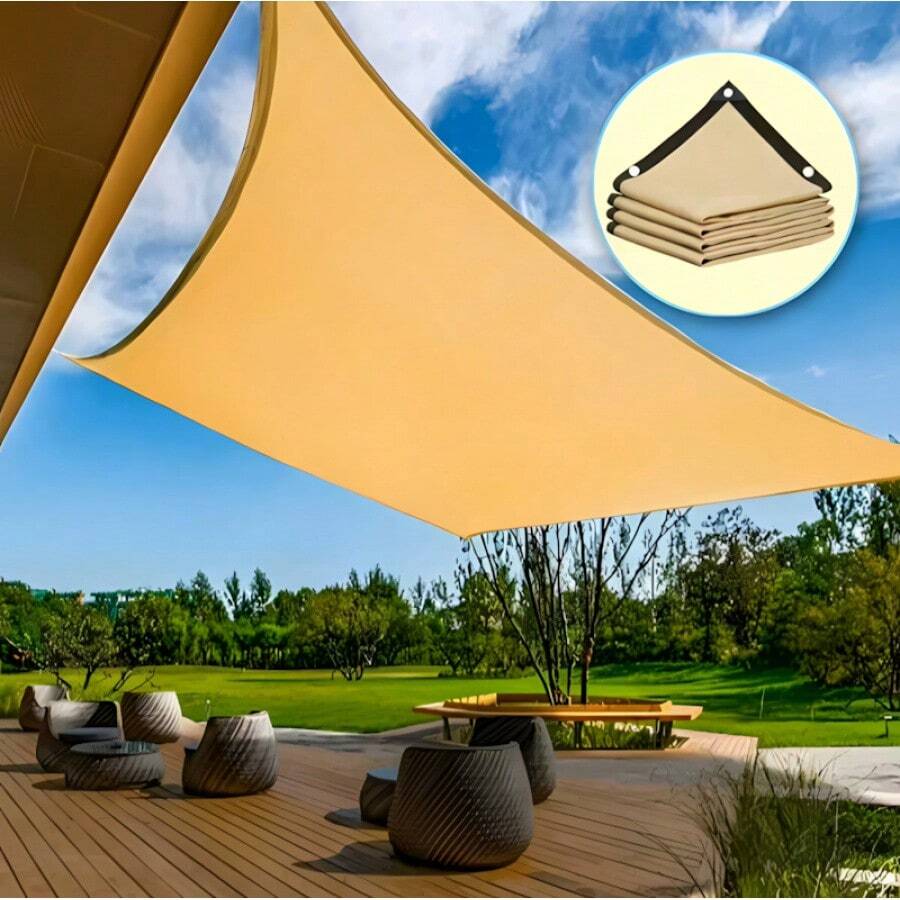 Ein Schattentuch, ein perforiertes Garten-Schattennetz, zum Abdecken von Außenpflanzen, Pergolen, Terrassen, Balkonen, Gewächshäusern, Hühnerställen und Schwimmbädern. - Standard - Übersicht 1