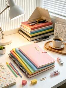 A4 Folder Multi Layer Five Grid Smile Organ Bag Button Paper Storage File BagAesthetic Expanding File Folder Document Organizer With Snap Closure Index Tabs Cute Waterproof Accordion Paper Folder For School Office Supplies - Multiple Styles - View 7
