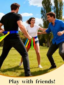 Tail Catching Game Belt, Adjustable Elastic Colorful Ribbon Belt, Tail Catching Game Prop, Suitable For Home Backyard Party, Camping, Outdoor Group Team Building Activity Supplies - Multicolor - View 10