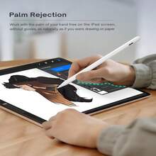 Lápiz óptico con rechazo de palma para iPad, lápiz táctil inteligente, adecuado para escritura creativa y dibujo, alta precisión sin retraso, respuesta suave, compatible con iPad Pro/Air/Mini 2018-2026 - Blanco - Ver 4