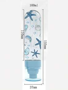Botella rociadora con tema de conchas azules y estrellas de mar - Botella rociadora reutilizable y portátil/Esencial de viaje/Adecuada para aceites esenciales, perfumes y lociones para el cuidado de la piel/Adecuada para salones de belleza, cocinas, baños y jardines/Adecuada para viajes y uso comercial (recorte de patrón aleatorio) - Multicolor - Ver 13