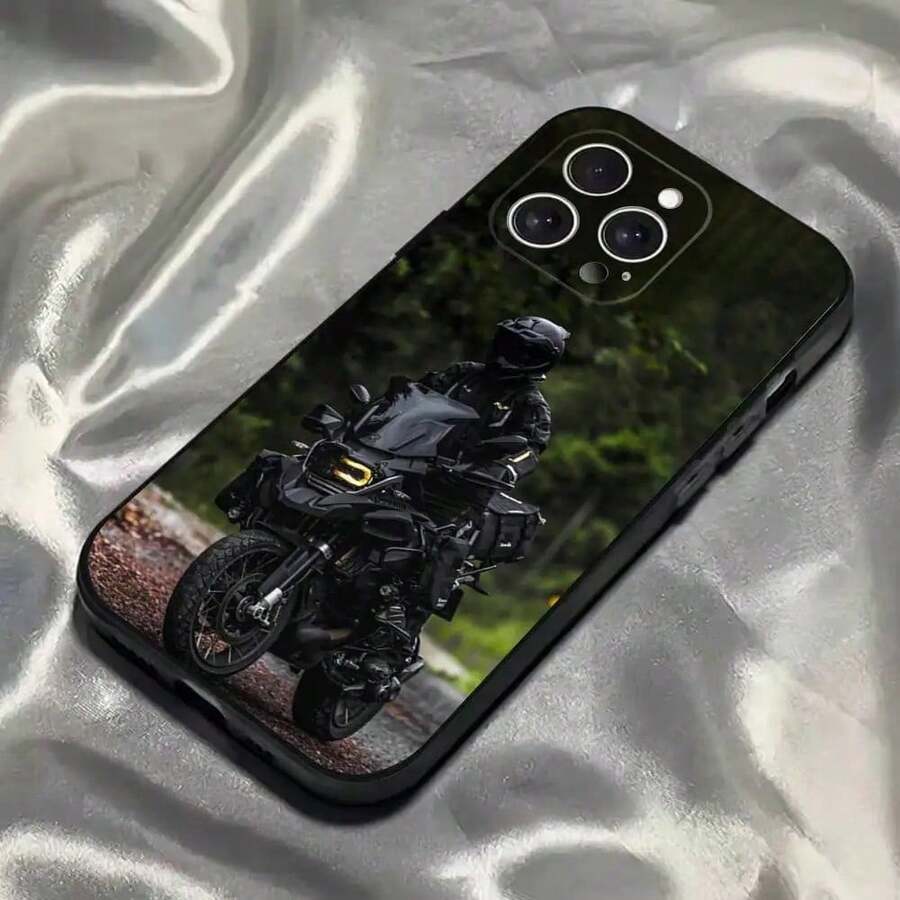 Cool GS 1200adv Motorcycle Phone Case Compatible With 16, 15, 14, 13, 12, 11, Pro, Max, Plus, X, XS, SE4, E, Mini, Soft Black Case, Cover Compatible With 17 Pro Max Case, 17 Pro Case, 17 Case, 16 Case, 16 Pro Max Case, 15 Case - Z4 - View 1