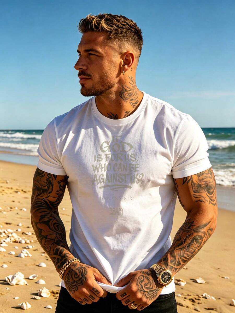 Men T-Shirts - 白色 - 查看 1