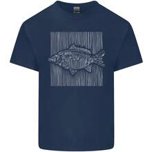 Camiseta de Algodón para Hombre con Diseño de Pesca de Carpas - Blanco - Ver 3