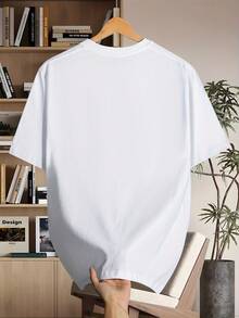 Men's Retro Thick Cotton T-Shirt – Comfortable Summer Top With A Minimalist Plain Design, Y2K Streetwear Vibe, Ideal For Outdoor Activities, Work And Casual Wear - White - View 2