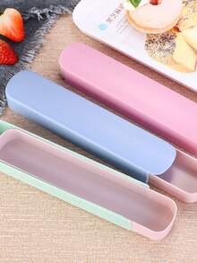 (Excluding Tableware) Rectangular Storage Box For Tableware Portable Chopsticks Spoon Storage Box - View 3
