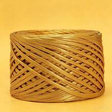 Shiny Metallic Color Plain Crochet Yarn, Premium Braided Craft Line Ribbon Rope, Multi-Color Durable Braided Yarn, Suitable For Making Handbags, Hats, Home Decor, Sewing And Knitting Projects - 1 Piece - View 14