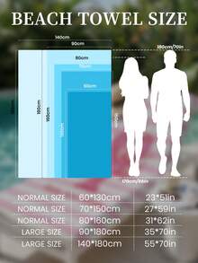 1件海灘毛巾，海灘必備，度假與浴室裝飾，超強吸水，適用於浴室、游泳、健身、瑜伽，柔軟微纖維，輕巧便攜，防風、防曬、防沙，夏季旅行，龍蝦印花 - 彩色 - 查看 3