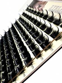 200D Extra Long Spiky Cluster Lower Eyelashes 6-18mm 260pcs/Set, Fluffy Individual False Eyelashes, DIY Eyelash Extension, Cartoon Style, Mink Fur Material, Suitable For Various Makeup Looks - D - 查看 8