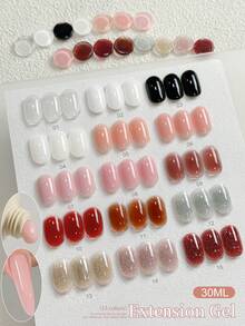 15ML Crystal Extension Nail Gel, UV Fast Extension, No Paper Holder, Can Attach Rhinestones - 彩色 - 查看 2