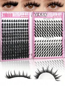 YIDUO Eyelash Cluster, Fox Cat Eye&Manga Lash., 10–18 Mm D-Curl, Individual Eyelash Extensions, Soft And Natural. DIY Eyelash Extensions, Perfect For Home Use. - D - View 1