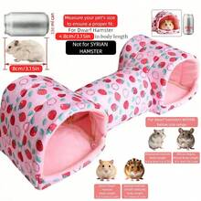 Hamster Tunnel Bed Cave, Warm & Breathable Hideaway, Small Animal Tunnel Hiding Toy Suitable For Mice And Sugar Gliders - Multicolor - View 10