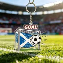 1 pieza Nuevo llavero de la Copa del Mundo, llavero de metal, colgante de trofeo conmemorativo para aficionados al fútbol, accesorio para el atuendo diario, regalo para vacaciones - Multicolor - Ver 6