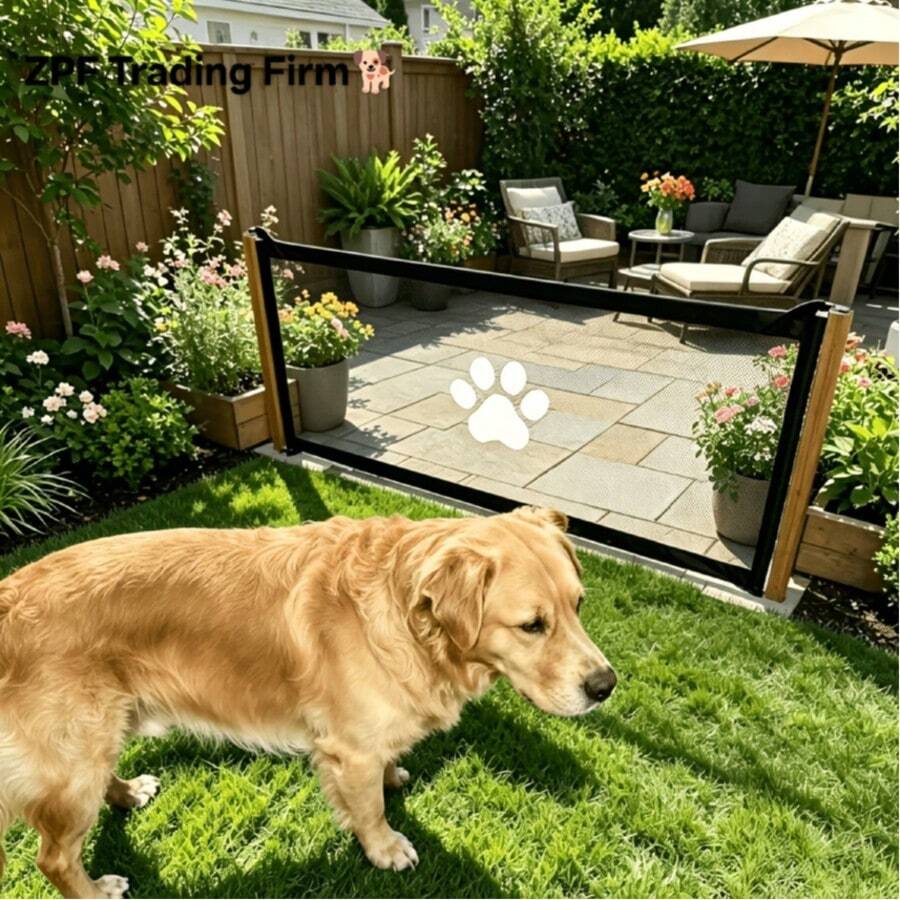 Adjustable No-Drill Telescopic Pet Fence, 7pcs Foldable Playpen For Dogs/Cats, Indoor/Outdoor Use