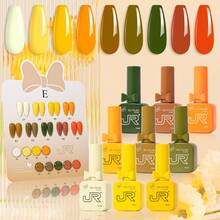JR Bộ 9 lọ sơn gel móng tay màu 15ml, chai và nắp hình nơ chủ đề Ngày Valentine, gel UV LED dễ tẩy, quà tặng cho móng tay của các bạn gái. - Nhiều màu - Xem 12